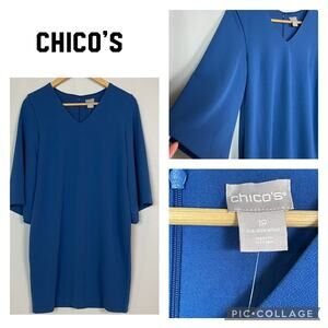chico's 3/4 bell sleeve dress size 1P New with Tags